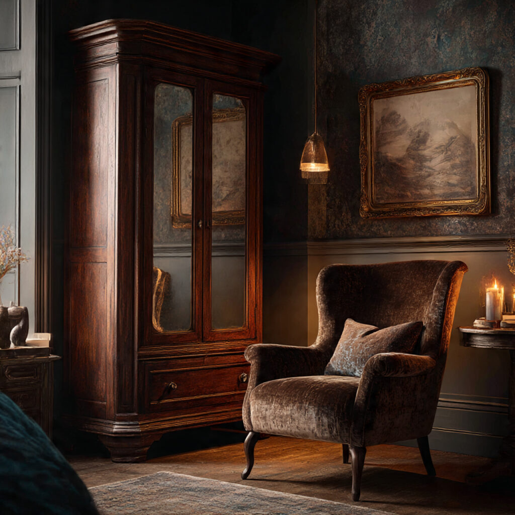 Complete Blog Post Draft: Cozy Moody Bedroom Design 18 Vintage Furniture Pieces