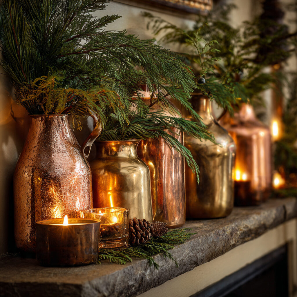 Warm Copper and Brass Vases