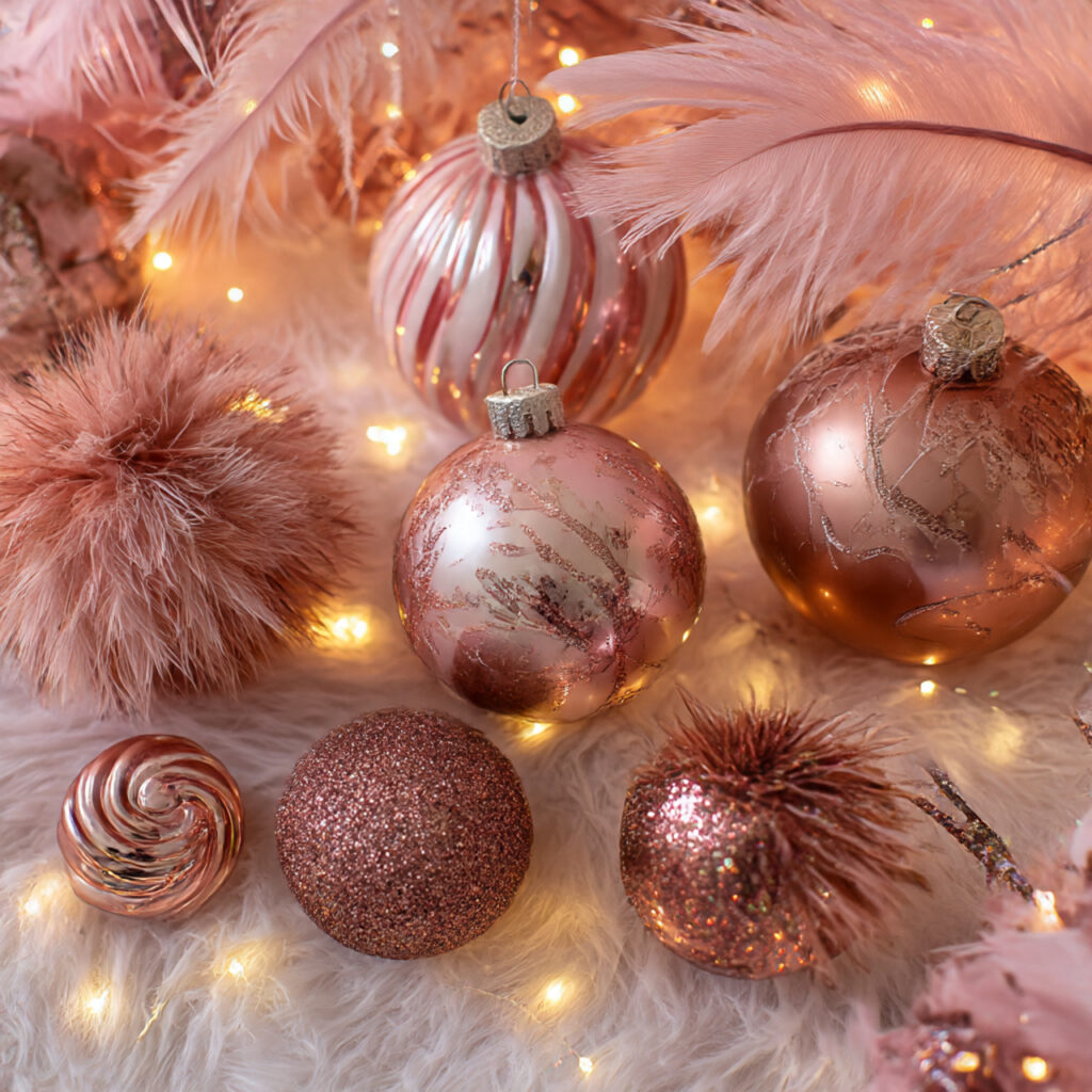 Whimsical Pink and Gold Decorations