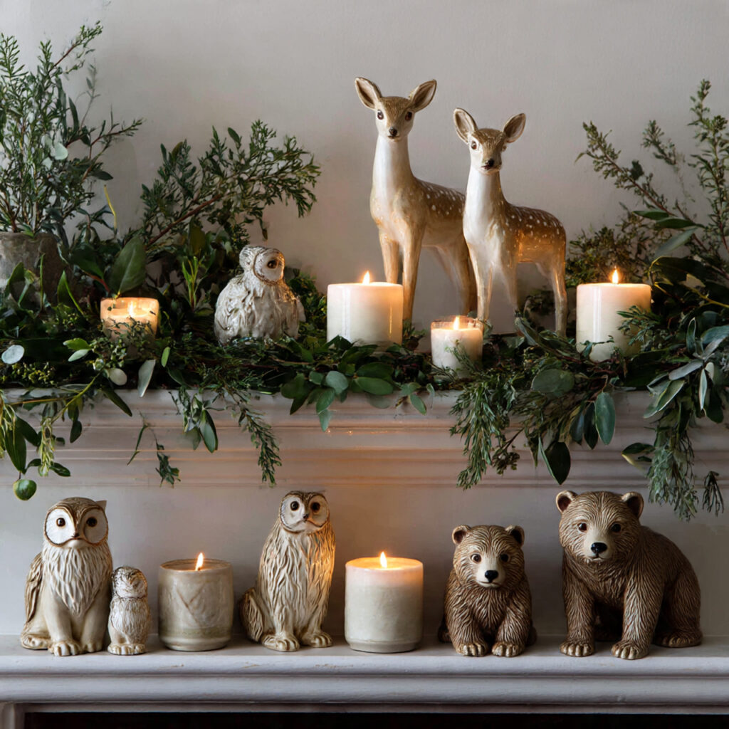 How to Create Stunning Winter Decor at Home 16 Woodland Creature Figurines