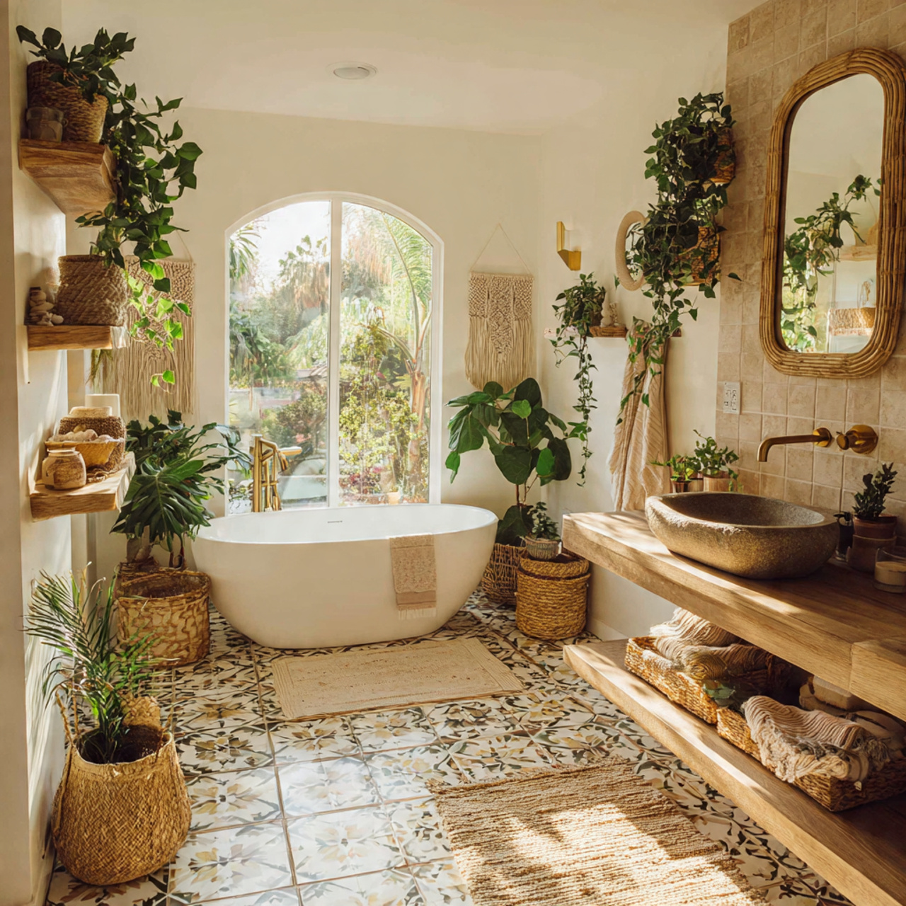 Boho Style Bathroom Ideas for a Relaxing Modern Sanctuary
