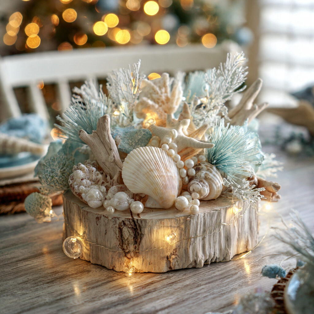 Winter Centerpieces: Festive & Stylish Decor Ideas 10 Coastal Christmas Centerpieces