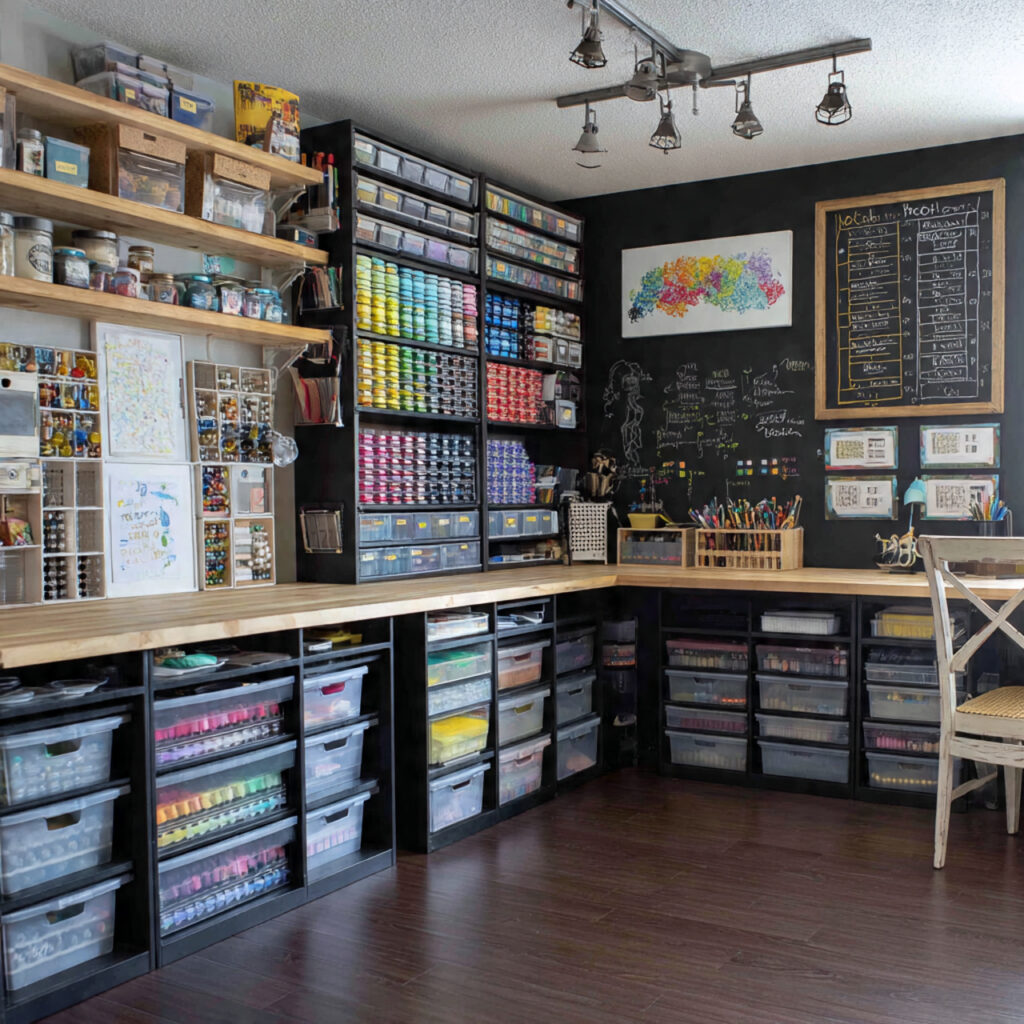 Chalkboard Designs: Creative Ideas & Stylish Uses 24 Craft Room Organization