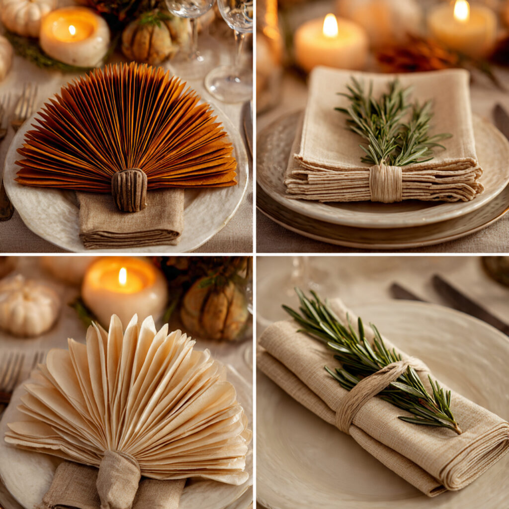 Creative Thanksgiving Napkin Folding Techniques