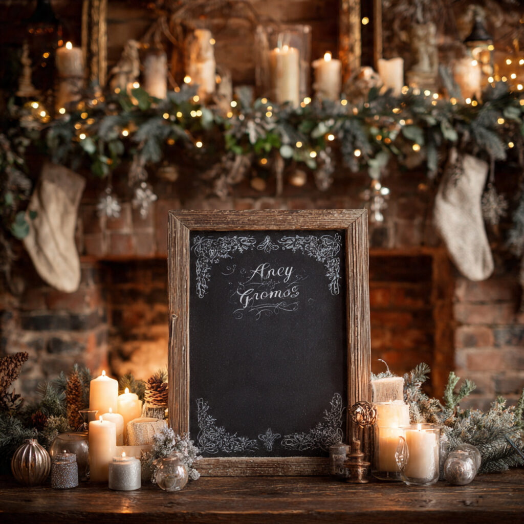 Chalkboard Designs: Creative Ideas & Stylish Uses 12 Holiday Mantel Displays
