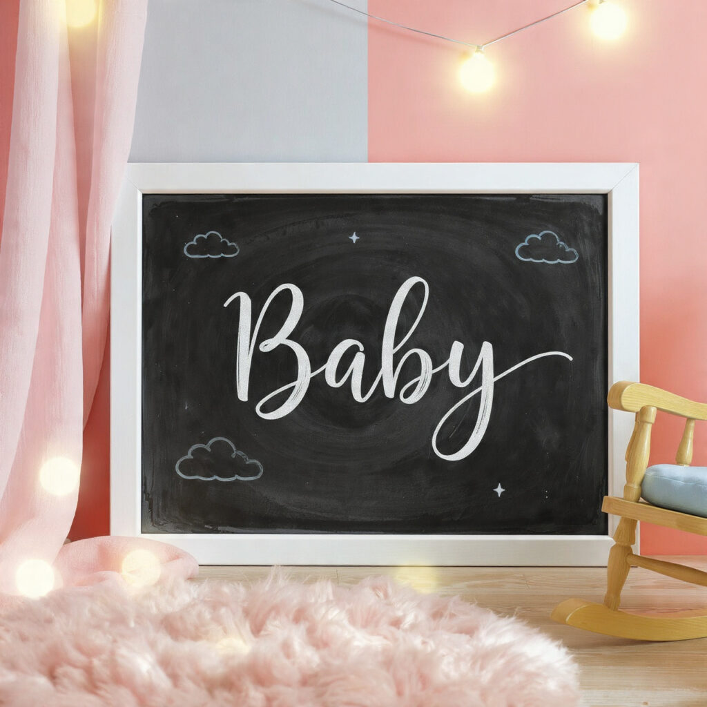 Chalkboard Designs: Creative Ideas & Stylish Uses 26 Nursery Name Signs