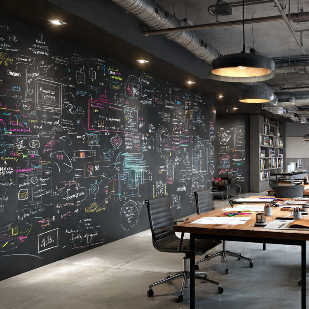 Chalkboard Designs: Creative Ideas & Stylish Uses 20 Office Brainstorming Walls