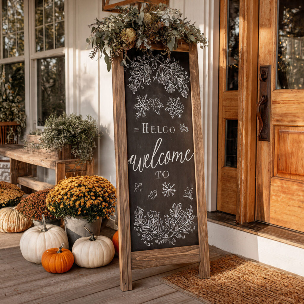 Chalkboard Designs: Creative Ideas & Stylish Uses 19 Seasonal Front Porch Signs