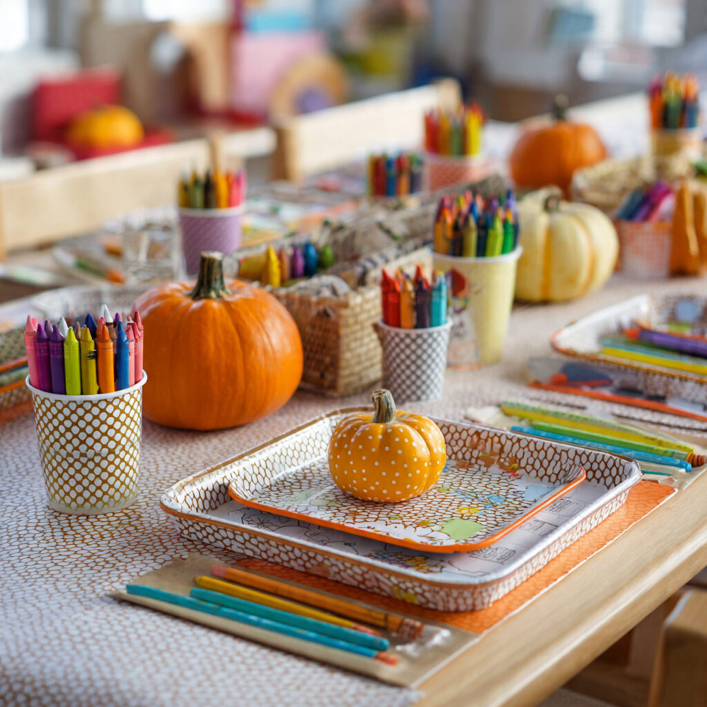 Setting the Kids Table for Thanksgiving 1