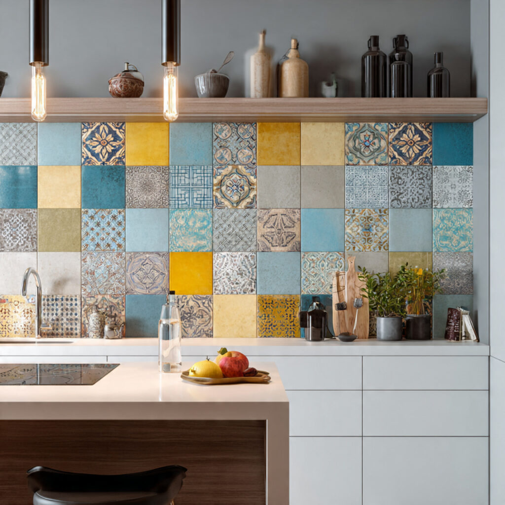 Colorful Ceramic Backsplash