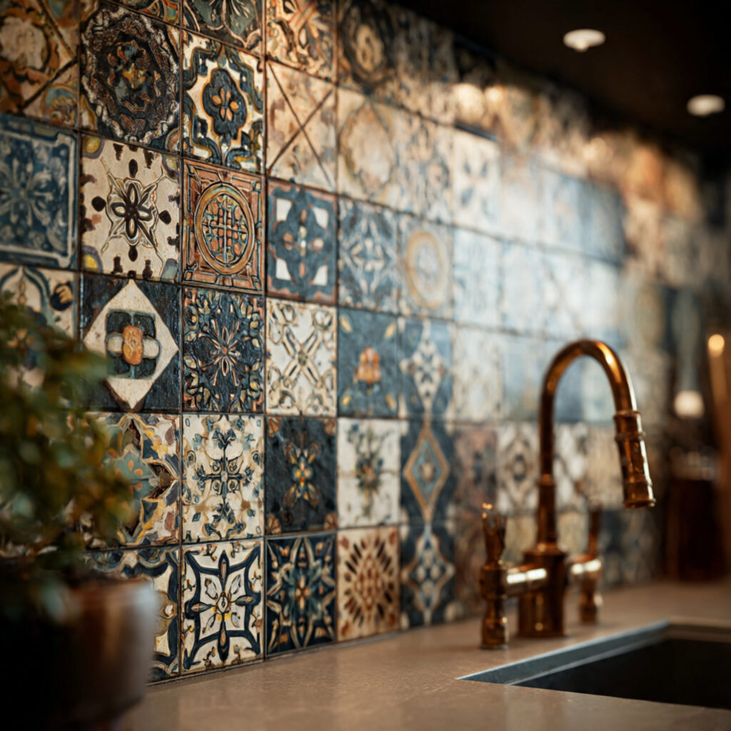 Encaustic Tile Backsplash