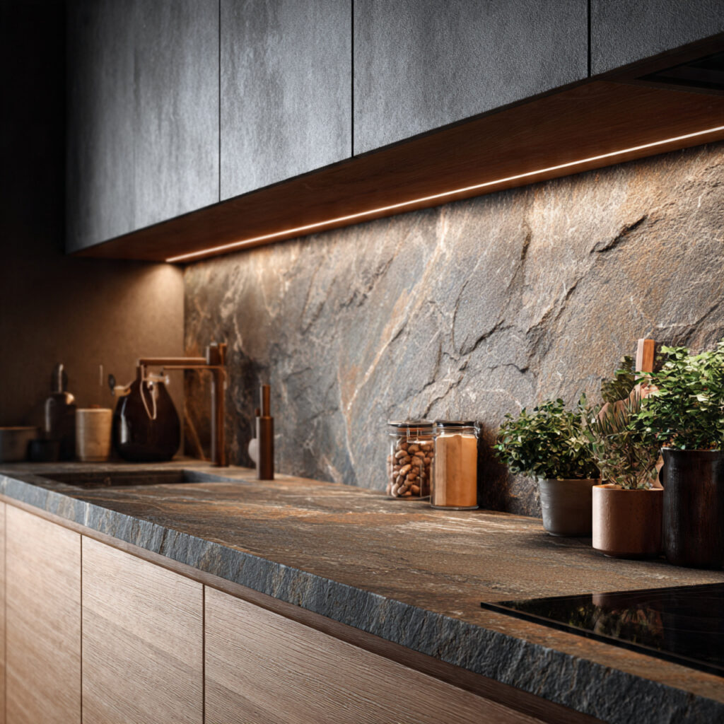 Natural Stone Kitchen Backsplash