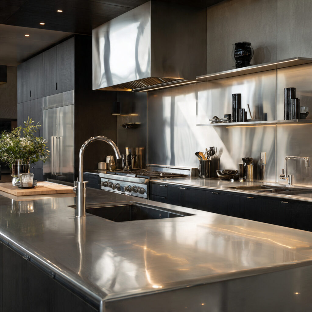 Stainless Steel Kitchen Backsplash