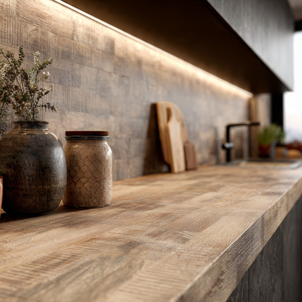 Wood Look Tile Backsplash