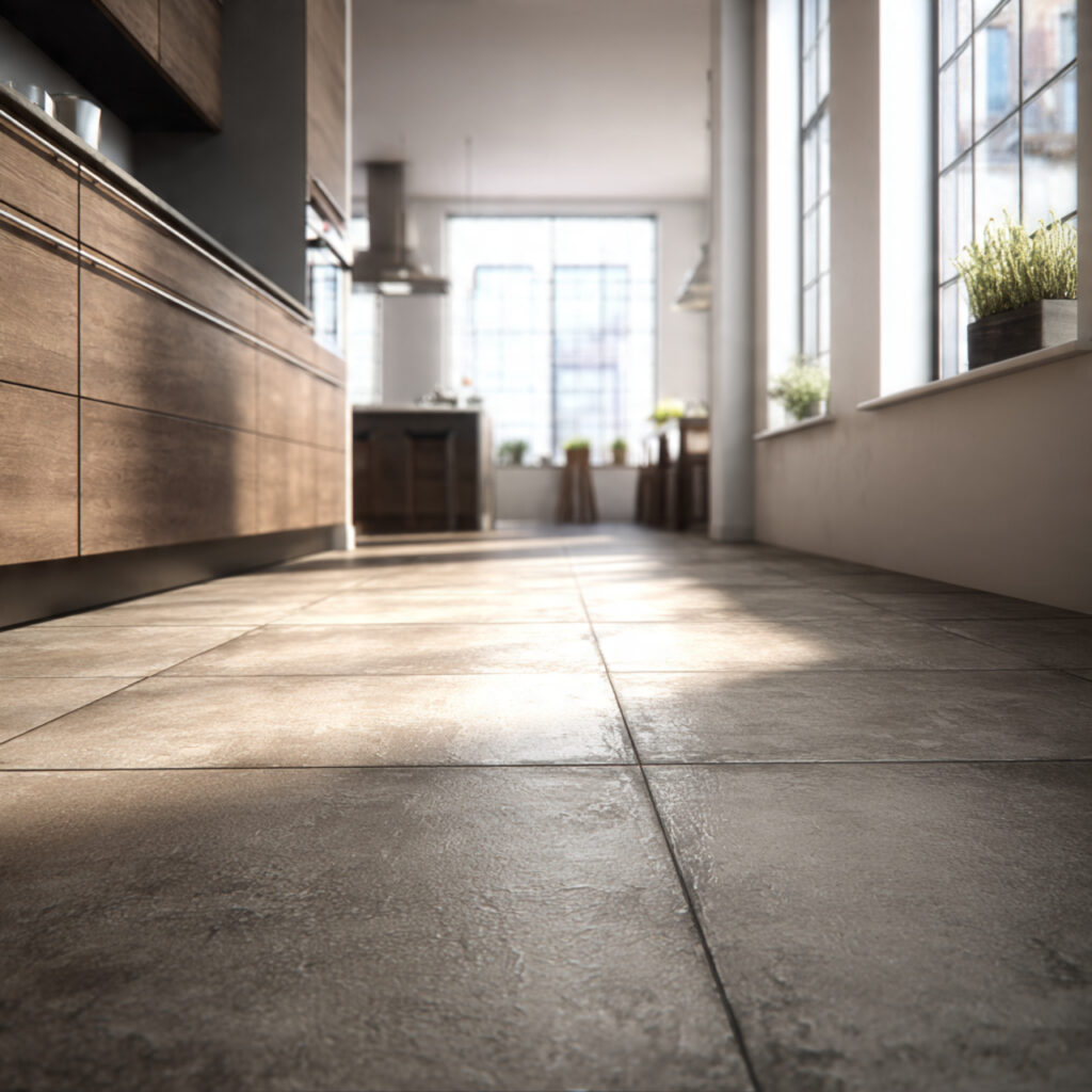 Kitchen Tiles Ideas for Modern, Stylish & Durable Kitchens 5 durable kitchen tile floor with matte porcelain ti