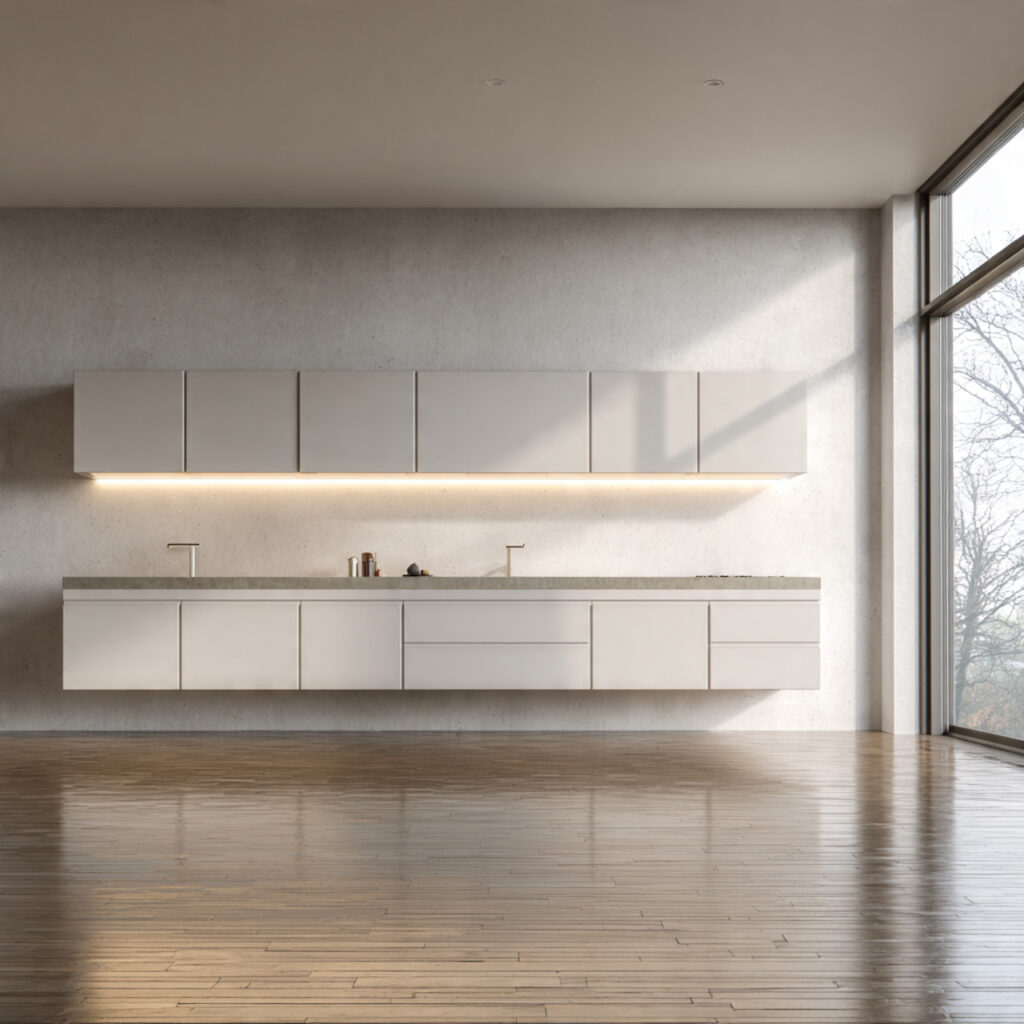 floating kitchen cabinets