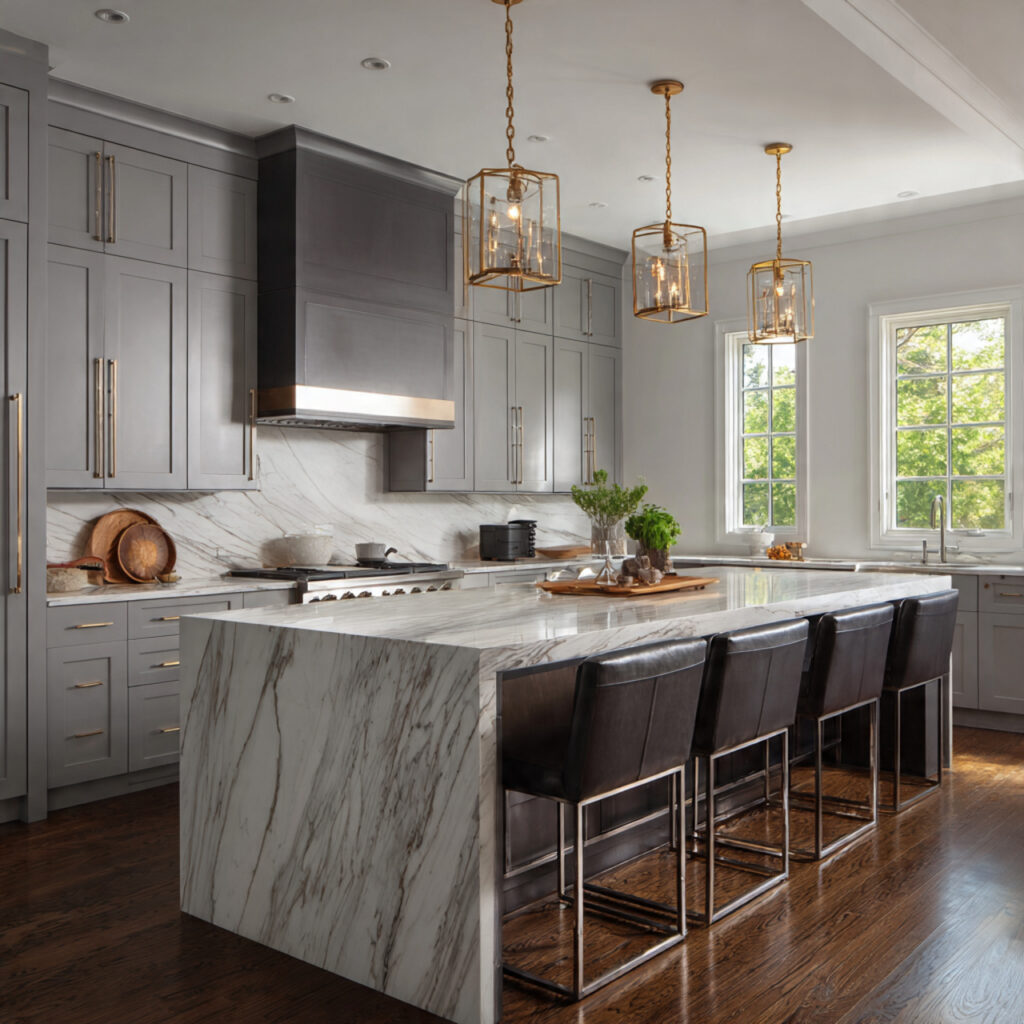 grey kitchen cabinets