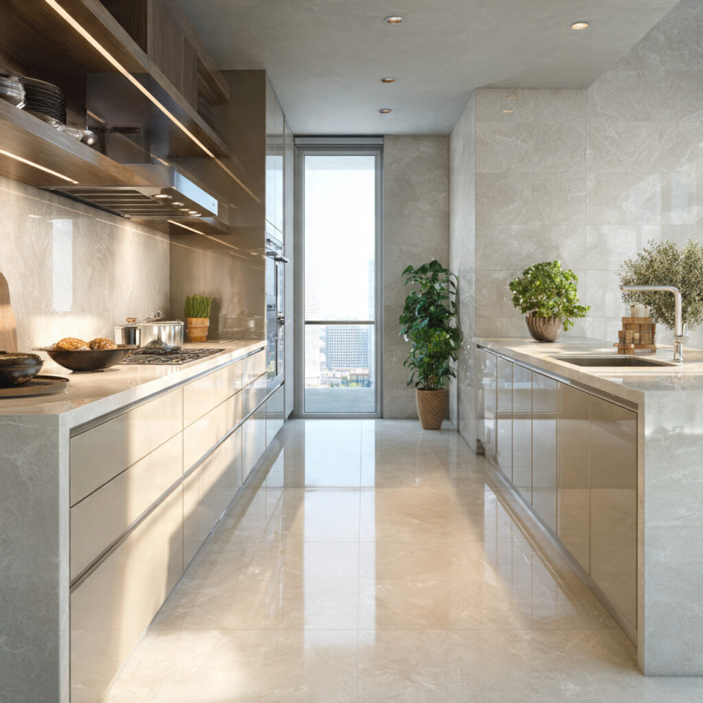 Kitchen Tiles Ideas for Modern, Stylish & Durable Kitchens 1 high end modern kitchen showcasing premium kitchen