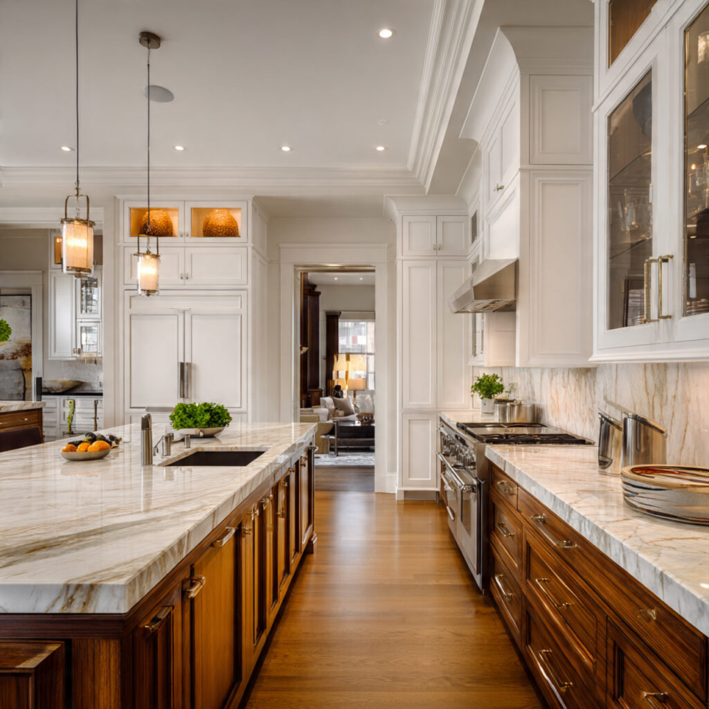 luxury residential kitchen interior showcasing a clearly