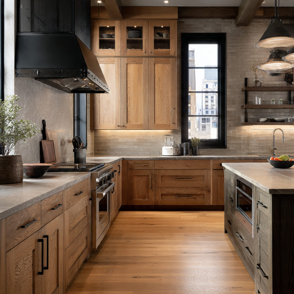 oak kitchen cabinets
