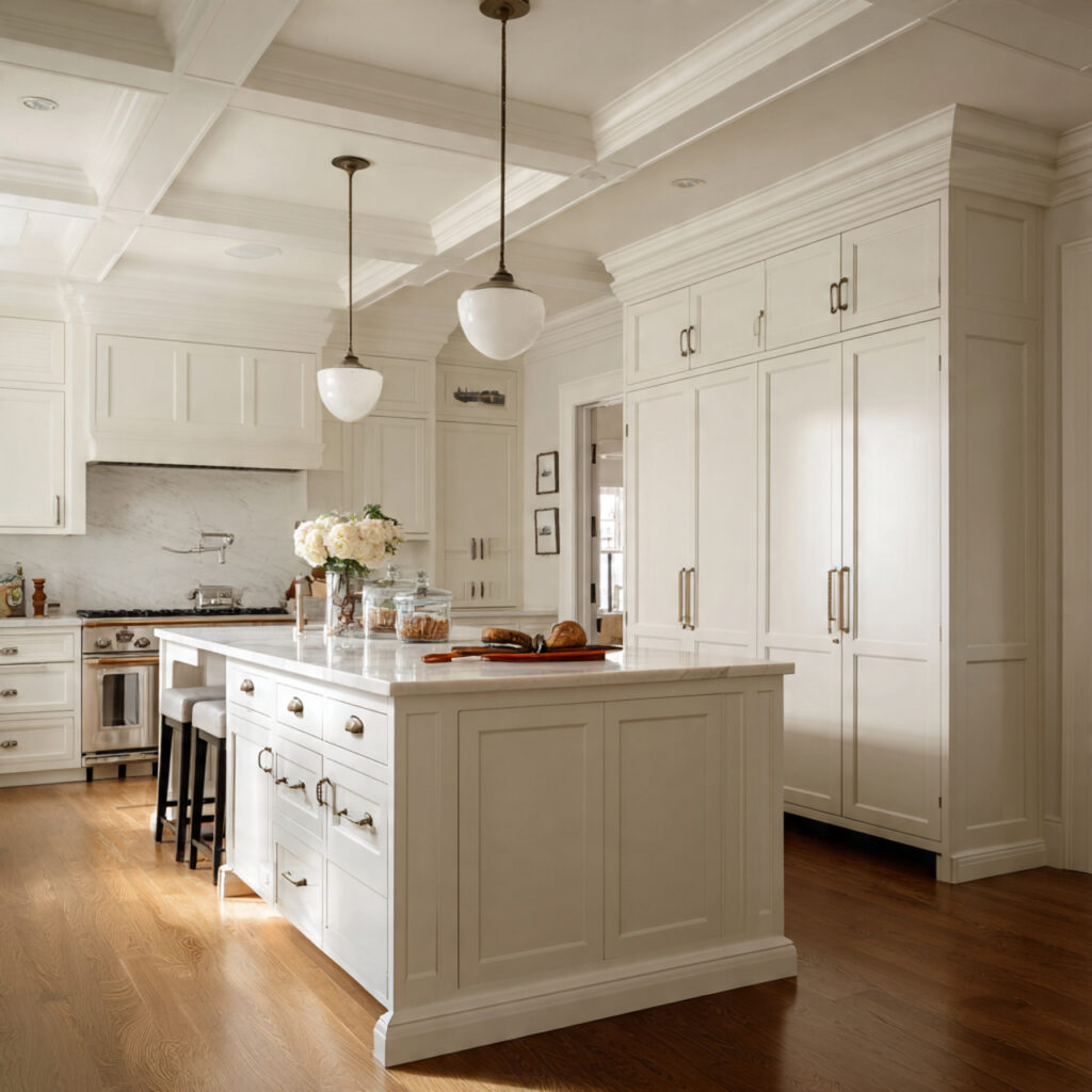 shaker style kitchen featuring recessed panel cabinetry
