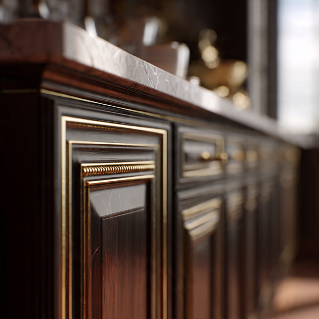 ultra realistic 8k hdr close up of custom kitchen