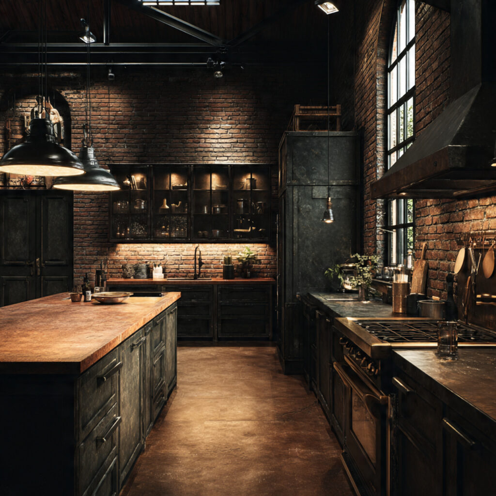 ultra realistic 8k hdr industrial bloxburg kitchen